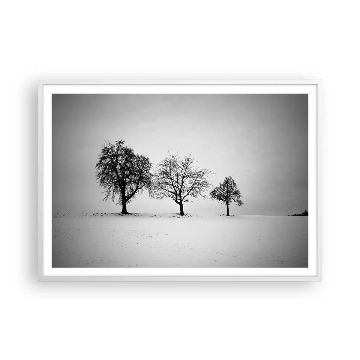 Plakát v bílém rámu - O čem sní? - 100x70 cm