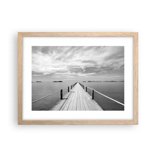 Plakát v rámu světlý dub - Co takhle cesta… - 40x30 cm