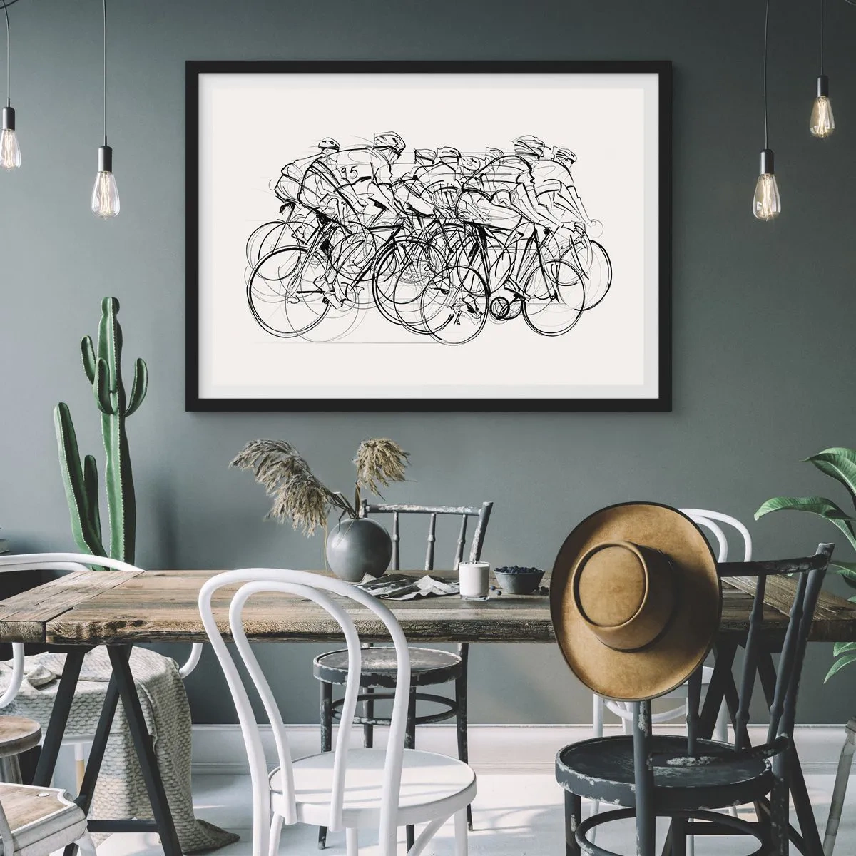 Plakát v černém rámu - Společně v týmu - 100x70 cm