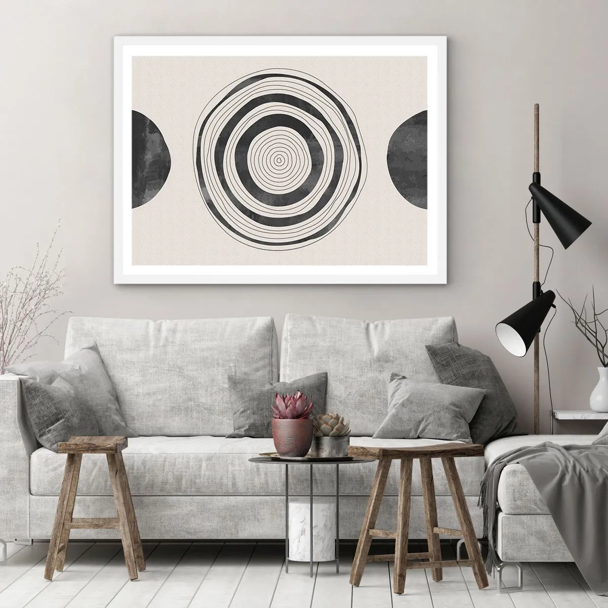 Plakát v bílém rámu - Důležité je to, co je uprostřed - 100x70 cm