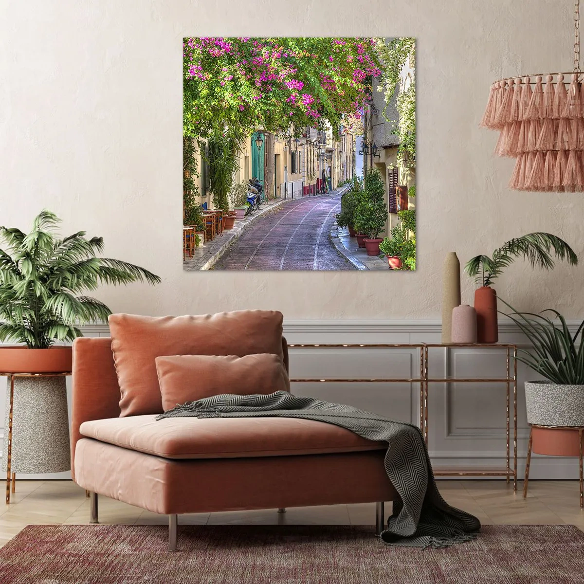 Obraz na plátně - Kvetoucí zákoutí - 60x60 cm