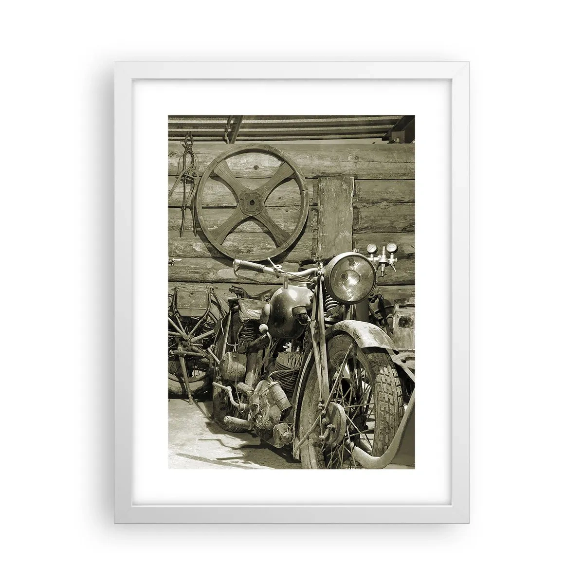 Plakát v bílém rámu - V kůlně strýce Vládi - 30x40 cm