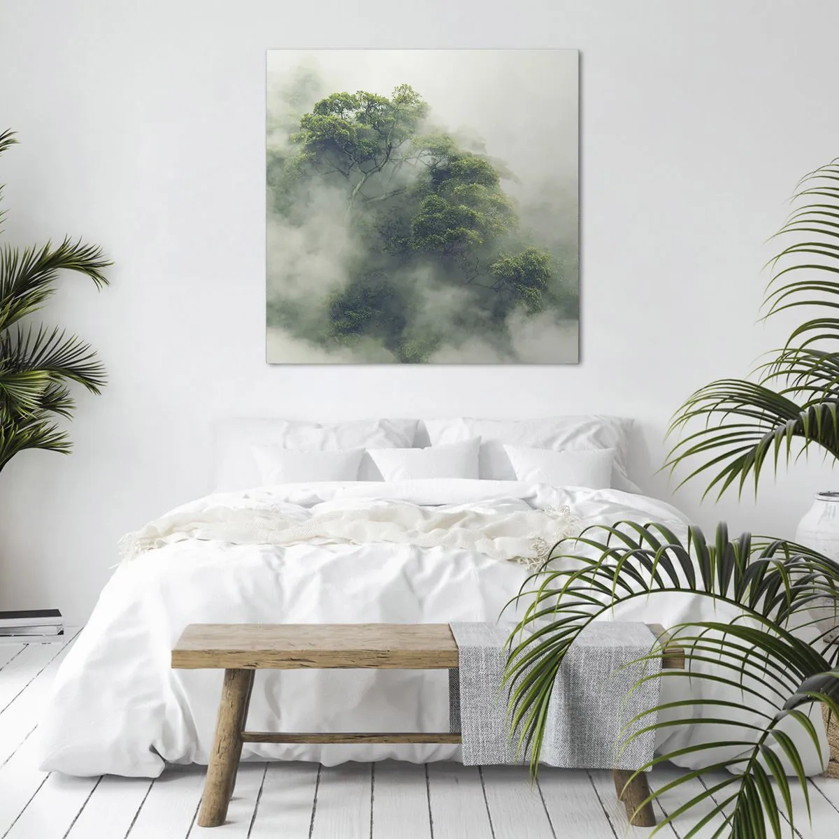 Obraz na plátně - Zahalené mlhou - 70x70 cm