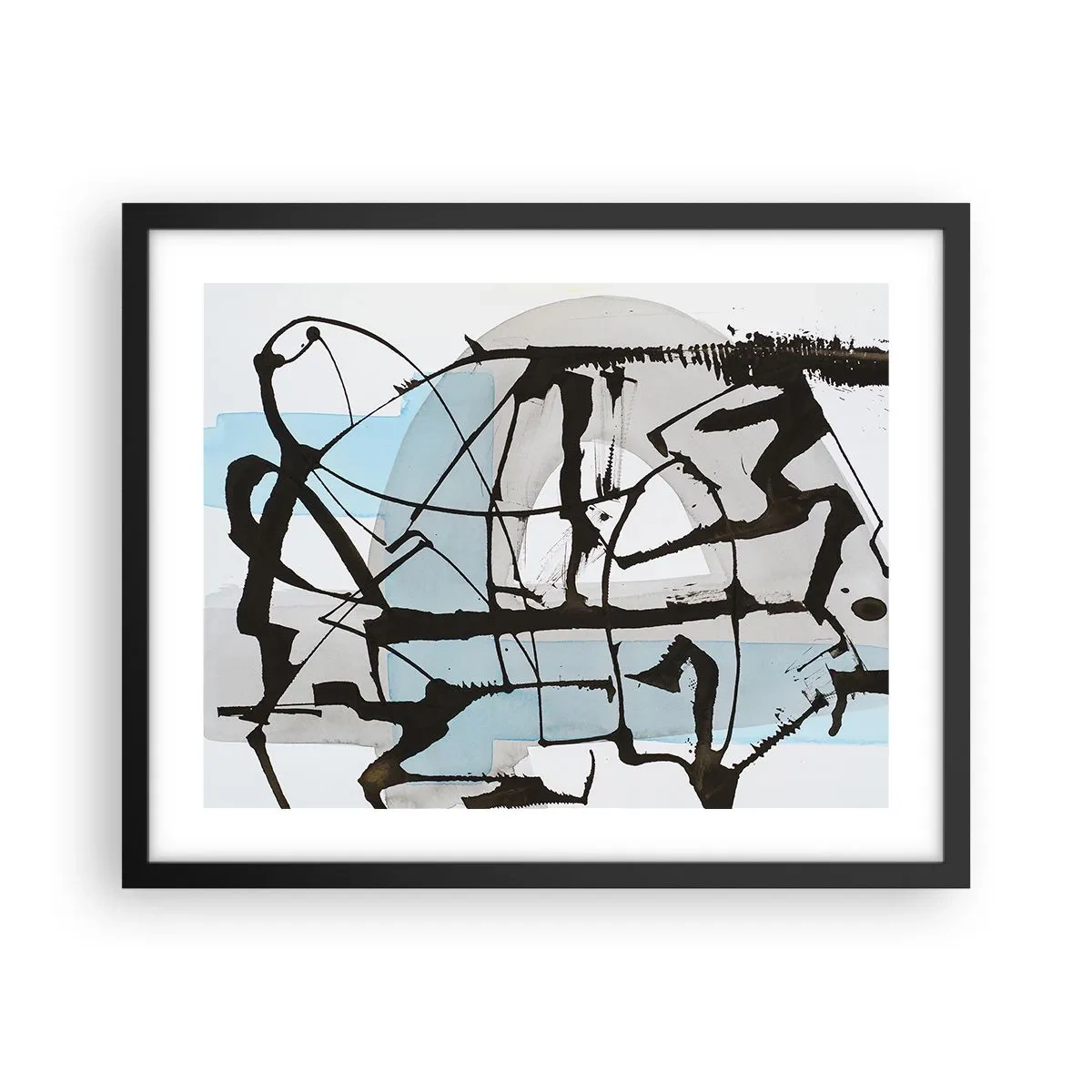 Plakát v černém rámu - Přesto modrá - 50x40 cm