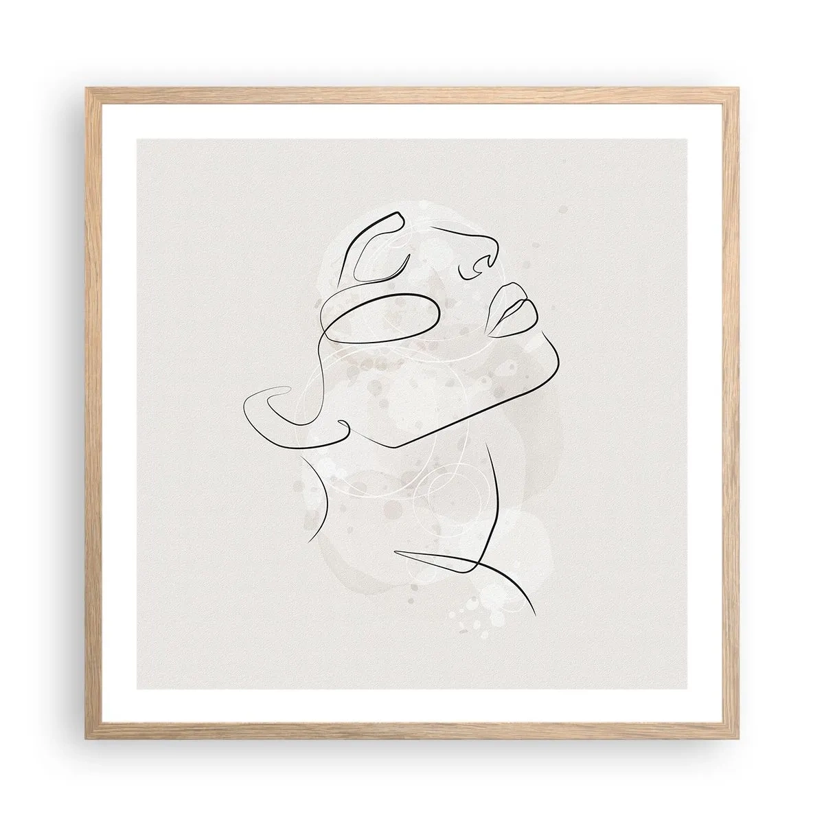 Plakát v rámu světlý dub - Náčrt snu - 60x60 cm