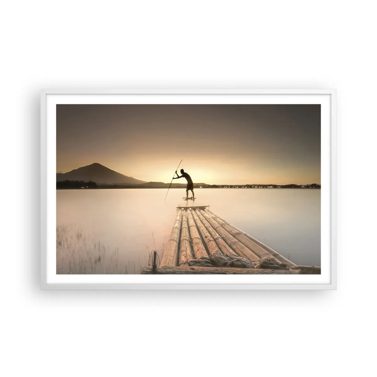 Plakát v bílém rámu - Před odpočinkem - 91x61 cm
