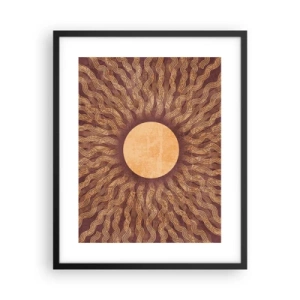 Plakát v černém rámu - Ikona slunce - 40x50 cm