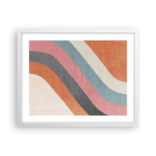 Plakát v bílém rámu - Diagonální kompozice – pohyb - 50x40 cm