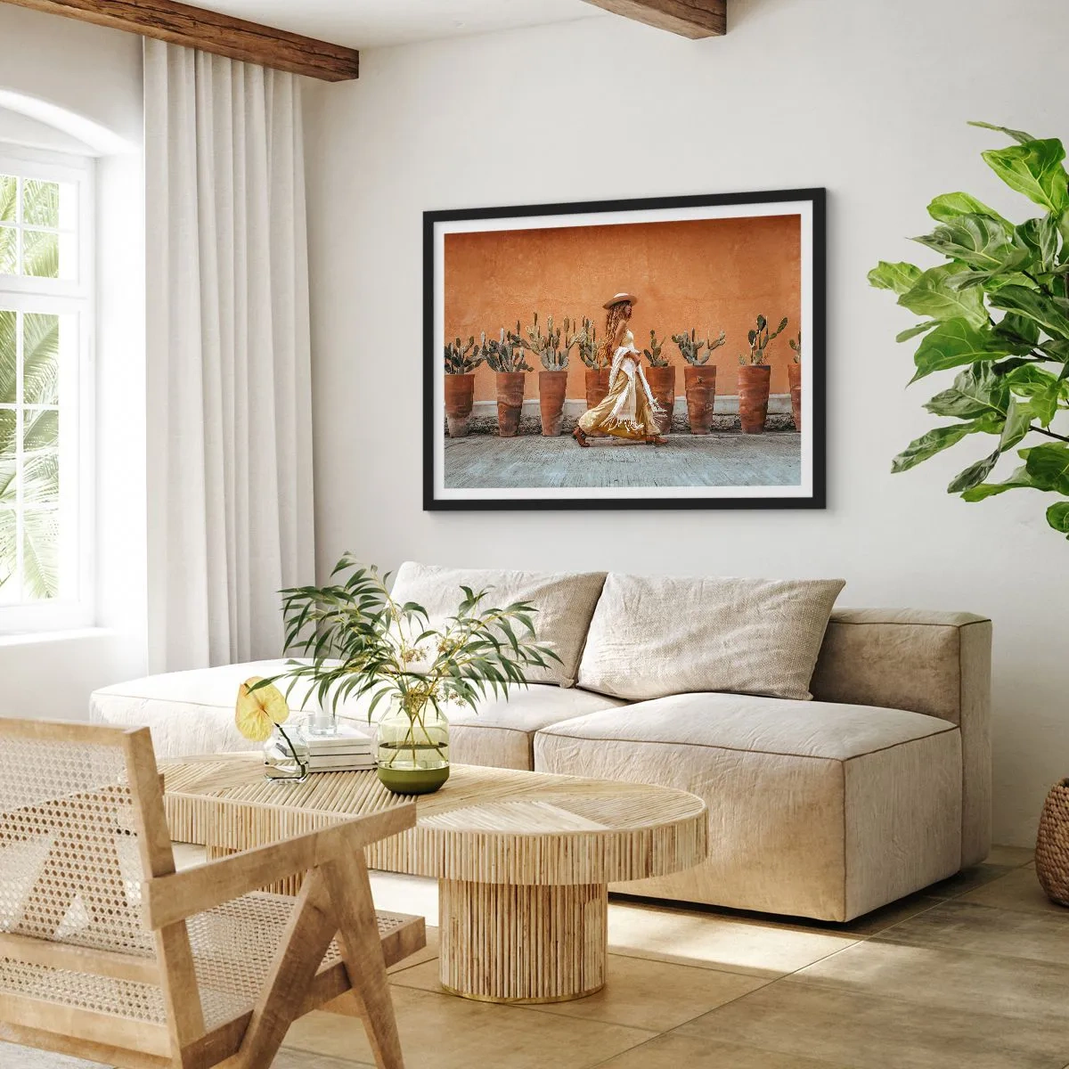 Plakát v černém rámu - V hippie stylu - 100x70 cm