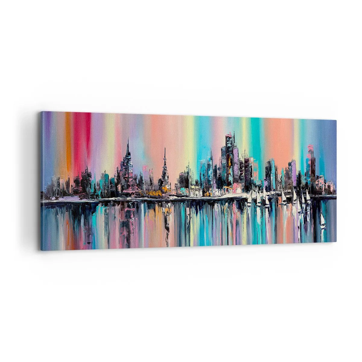 Obraz na plátně - Noční proud světla - 100x40 cm