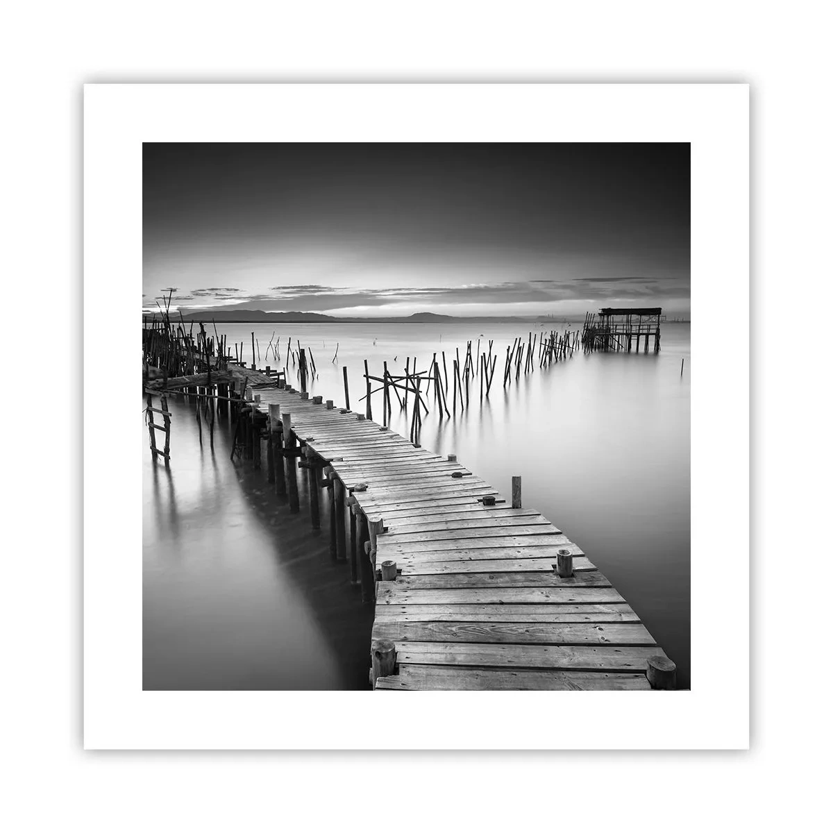 Plakát - Klid zapomenutého břehu - 40x40 cm