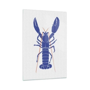 Obraz na skle - Elegantní modrý humr - 70x100 cm