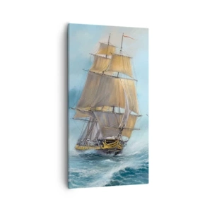 Obraz na plátně - Běžící po vlnách - 55x100 cm