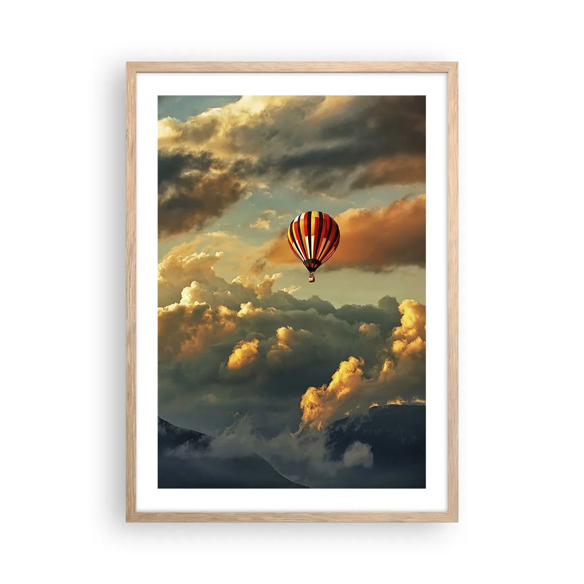 Plakát v rámu světlý dub - Letím, protože chci - 50x70 cm
