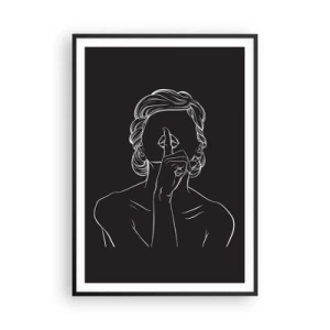 Plakát v černém rámu - Krása rozkvétá v tichu - 70x100 cm