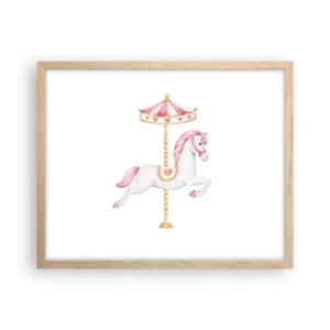 Plakát v rámu světlý dub - Vyrazil z kopýtka - 50x40 cm