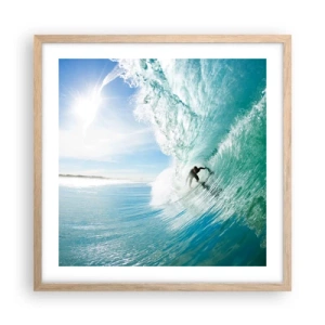 Plakát v rámu světlý dub - Vždy na povrchu - 50x50 cm