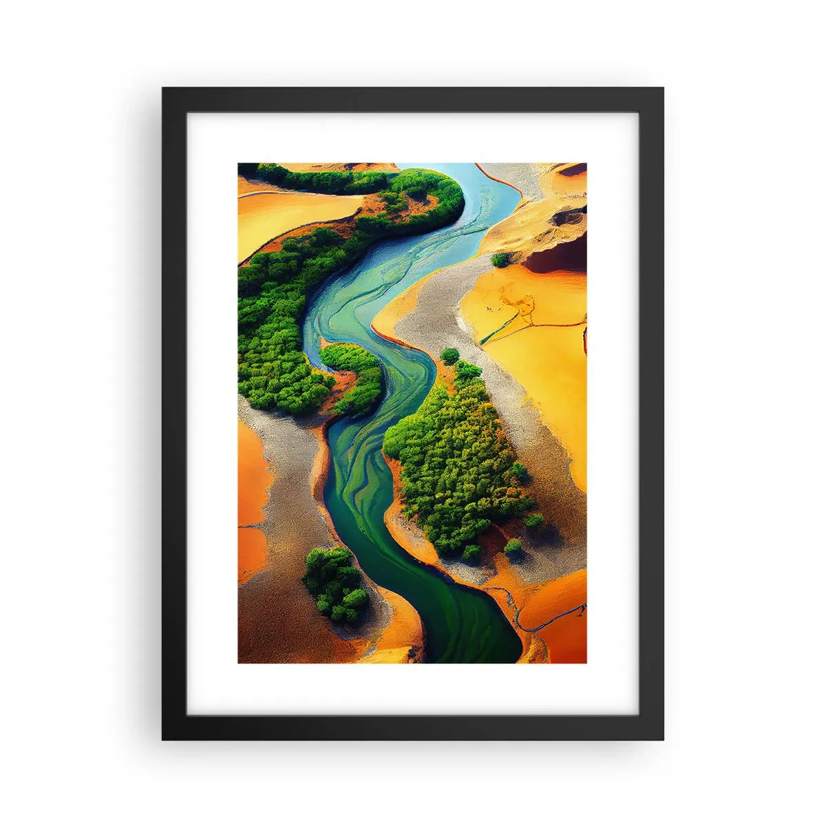 Plakát v černém rámu - Životodárná řeka - 30x40 cm