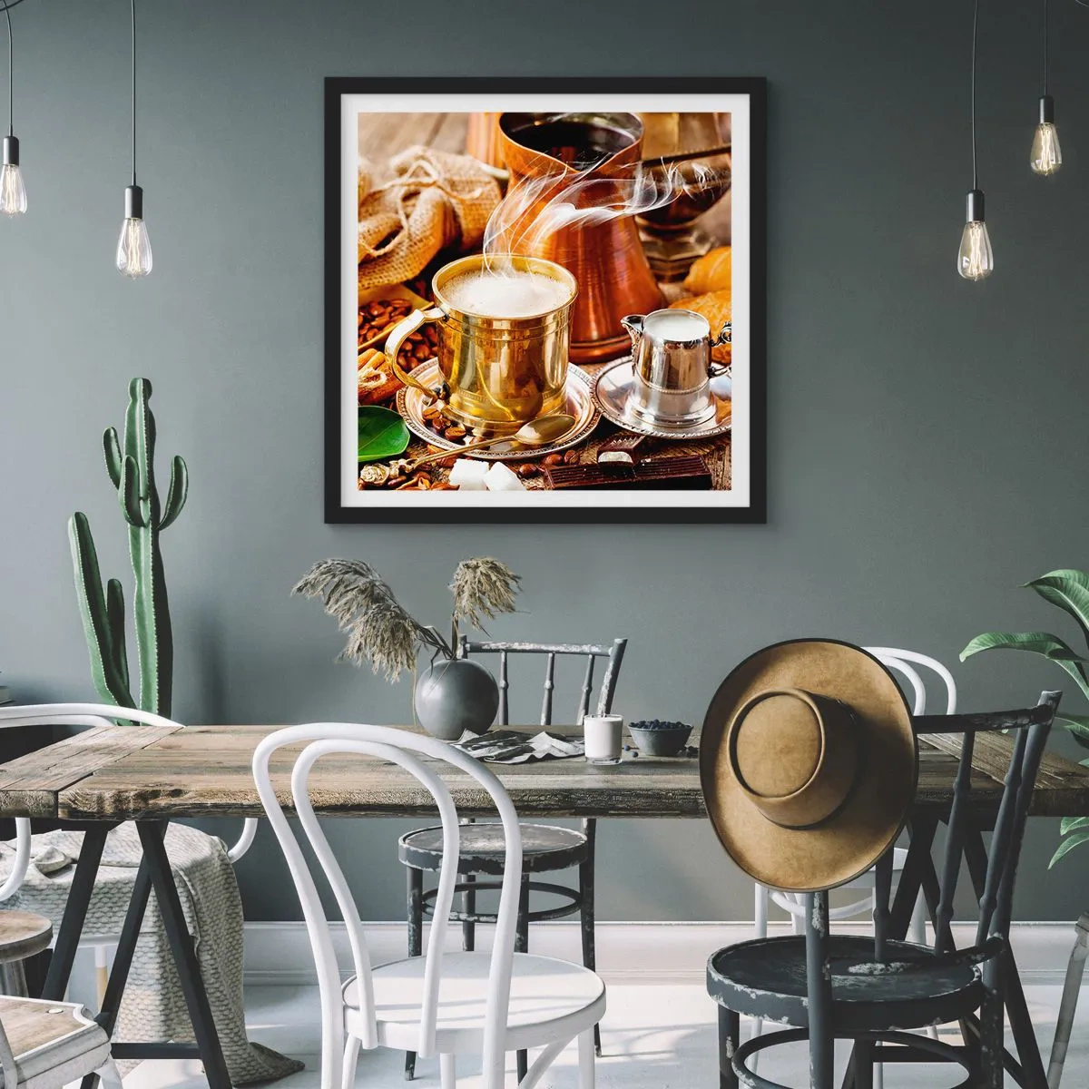 Plakát v černém rámu - Hezký den! - 30x30 cm