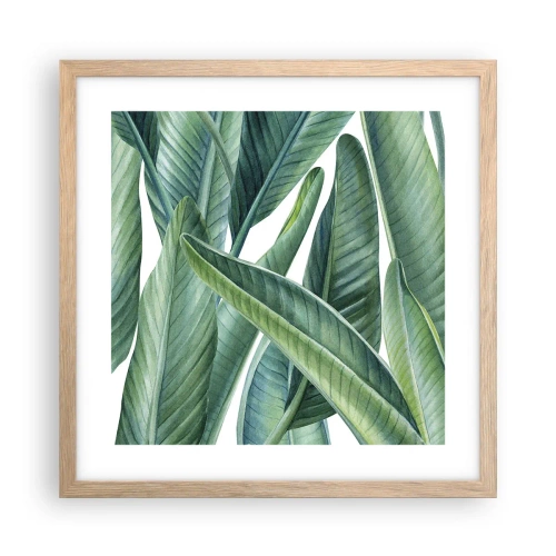 Plakát v rámu světlý dub - Prostě zelená - 40x40 cm