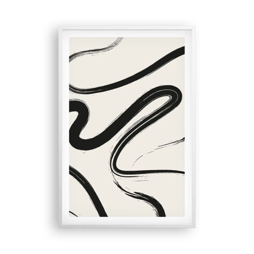 Plakát v bílém rámu - Černobílý rozmar - 61x91 cm