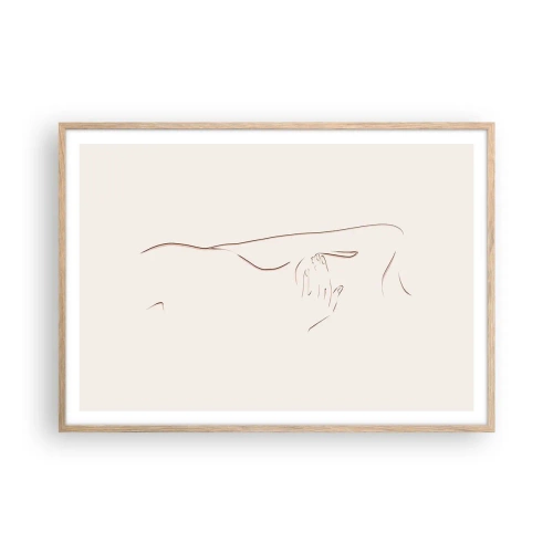Plakát v rámu světlý dub - Tvar touhy - 100x70 cm