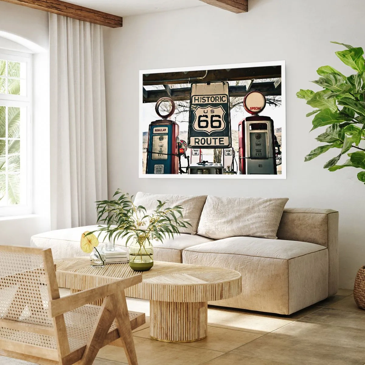 Plakát - Americká retro cesta - 91x61 cm