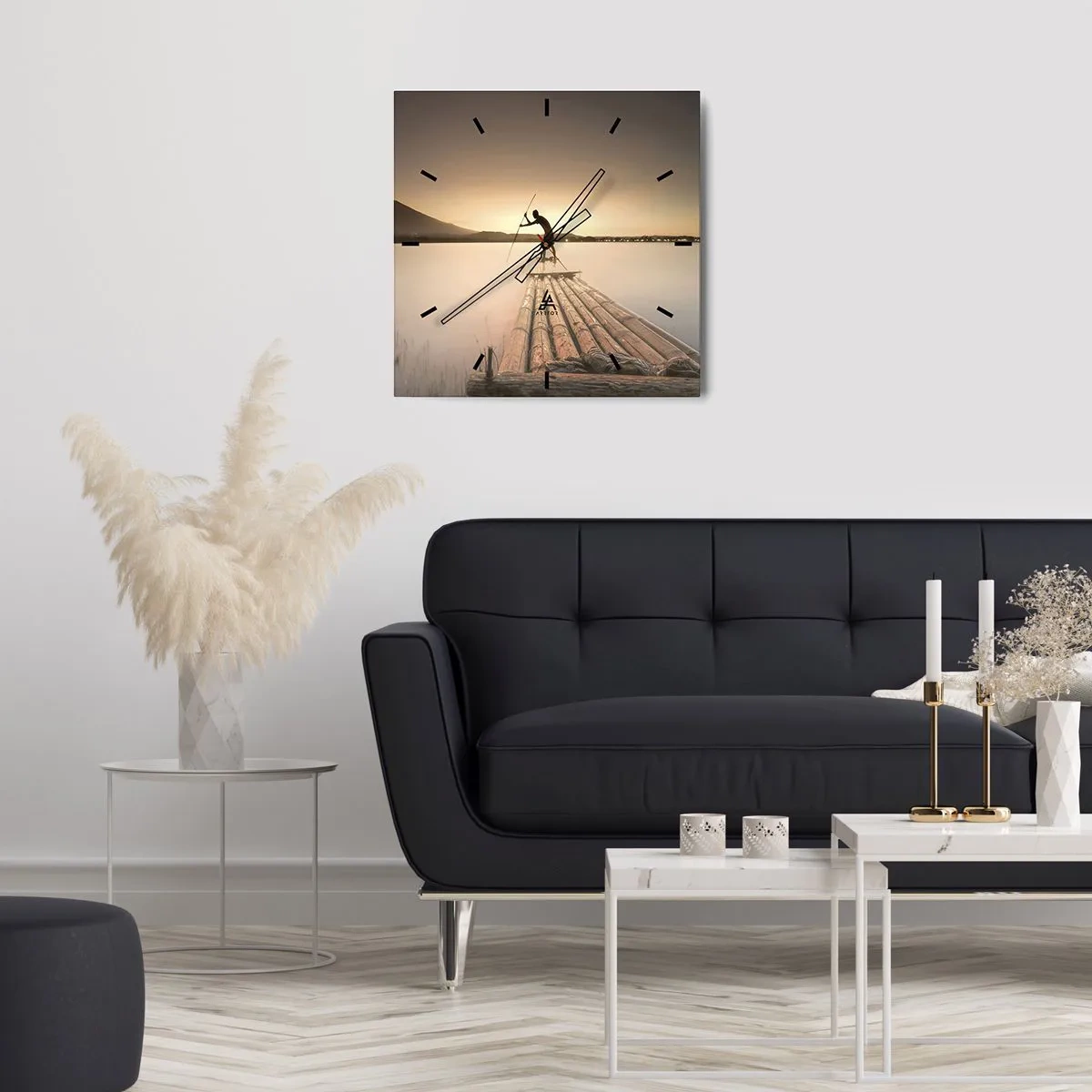 Nástěnné hodiny - Před odpočinkem - 40x40 cm