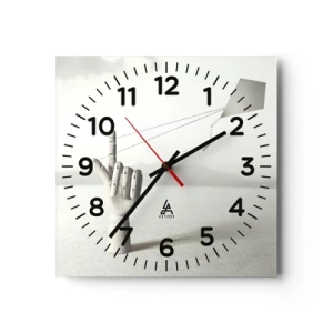 Nástěnné hodiny - Výzva - 40x40 cm