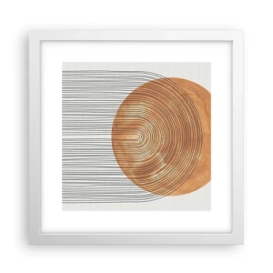 Plakát v bílém rámu - Slunečná kompozice - 30x30 cm