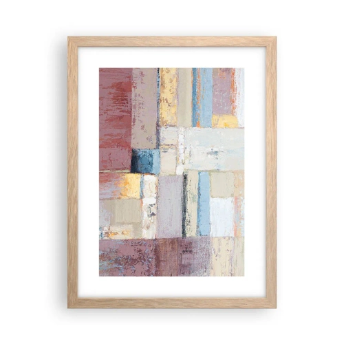 Plakát v rámu světlý dub - Klid geometrie - 30x40 cm