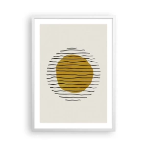 Plakát v bílém rámu - Abstrakce chvějící se žárem - 50x70 cm
