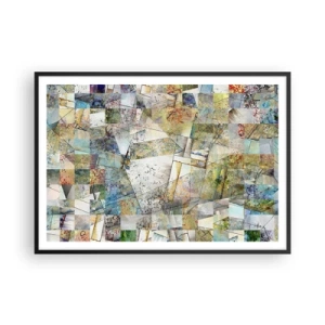 Plakát v černém rámu - Geometrické přeskupení - 100x70 cm