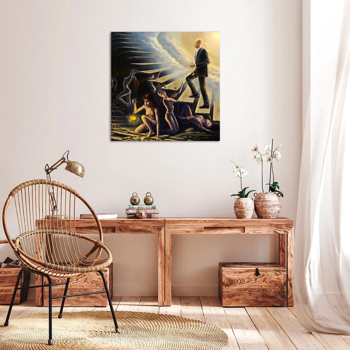 Obraz na plátně - Dantovo putování ke světlu - 30x30 cm