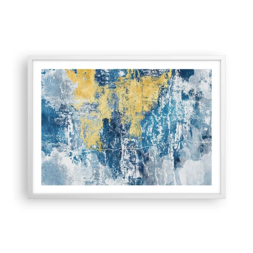 Plakát v bílém rámu - Abstrakce s dobrou náladou - 70x50 cm