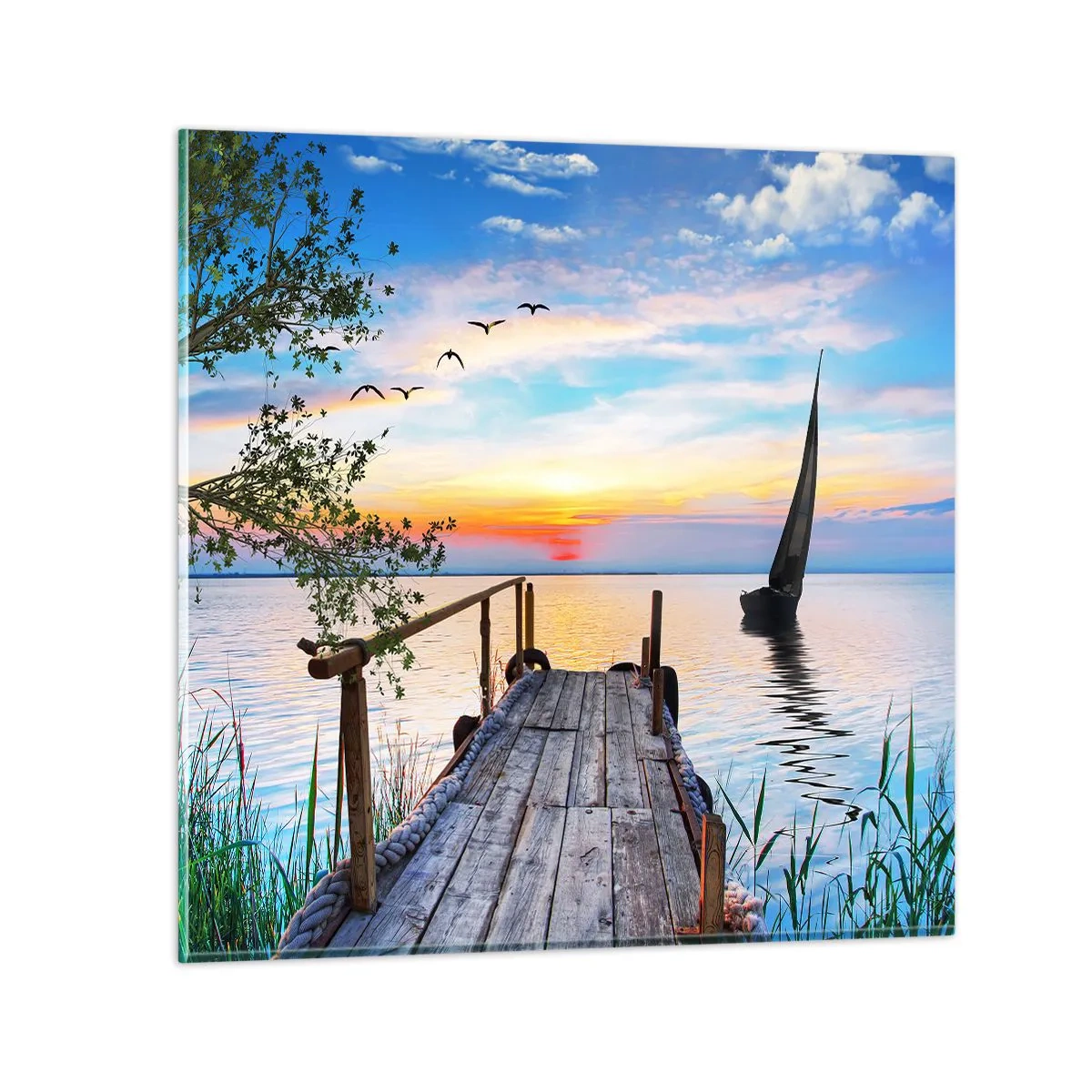 Obraz na skle - Dobrý večer - 70x70 cm