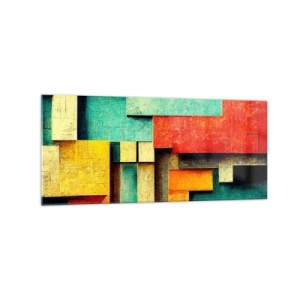 Obraz na skle - Festival pravých úhlů - 120x50 cm