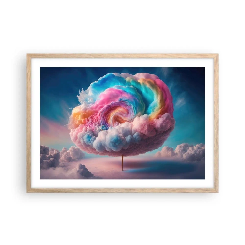 Plakát v rámu světlý dub - Sen o zábavním parku - 70x50 cm