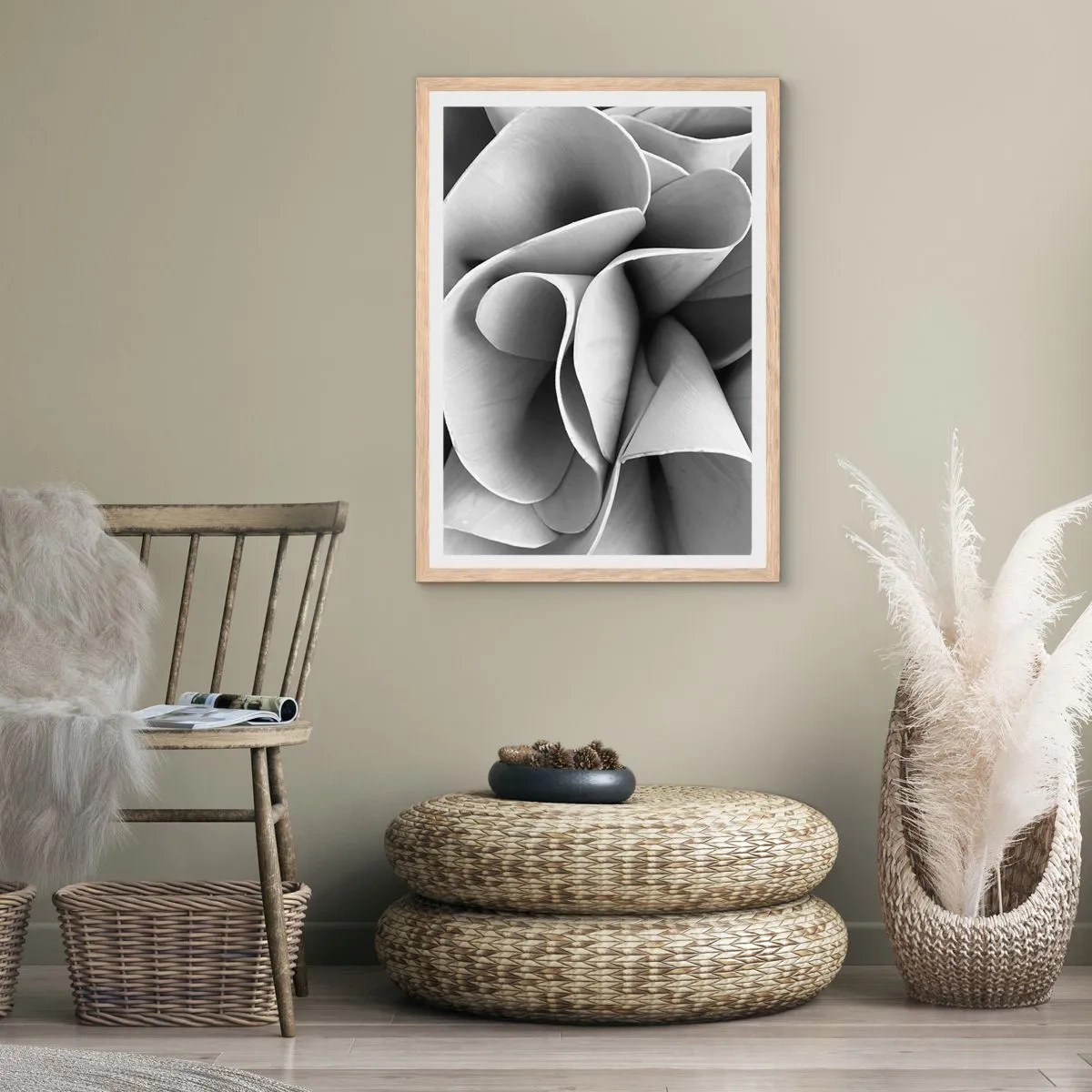 Plakát v rámu světlý dub - Děje se ve vesmíru - 50x70 cm