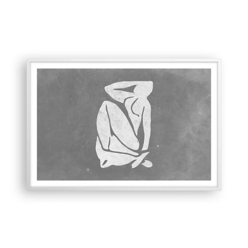 Plakát v bílém rámu - V zádumčivosti - 91x61 cm