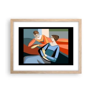 Plakát v rámu světlý dub - Chvíle svěření - 40x30 cm