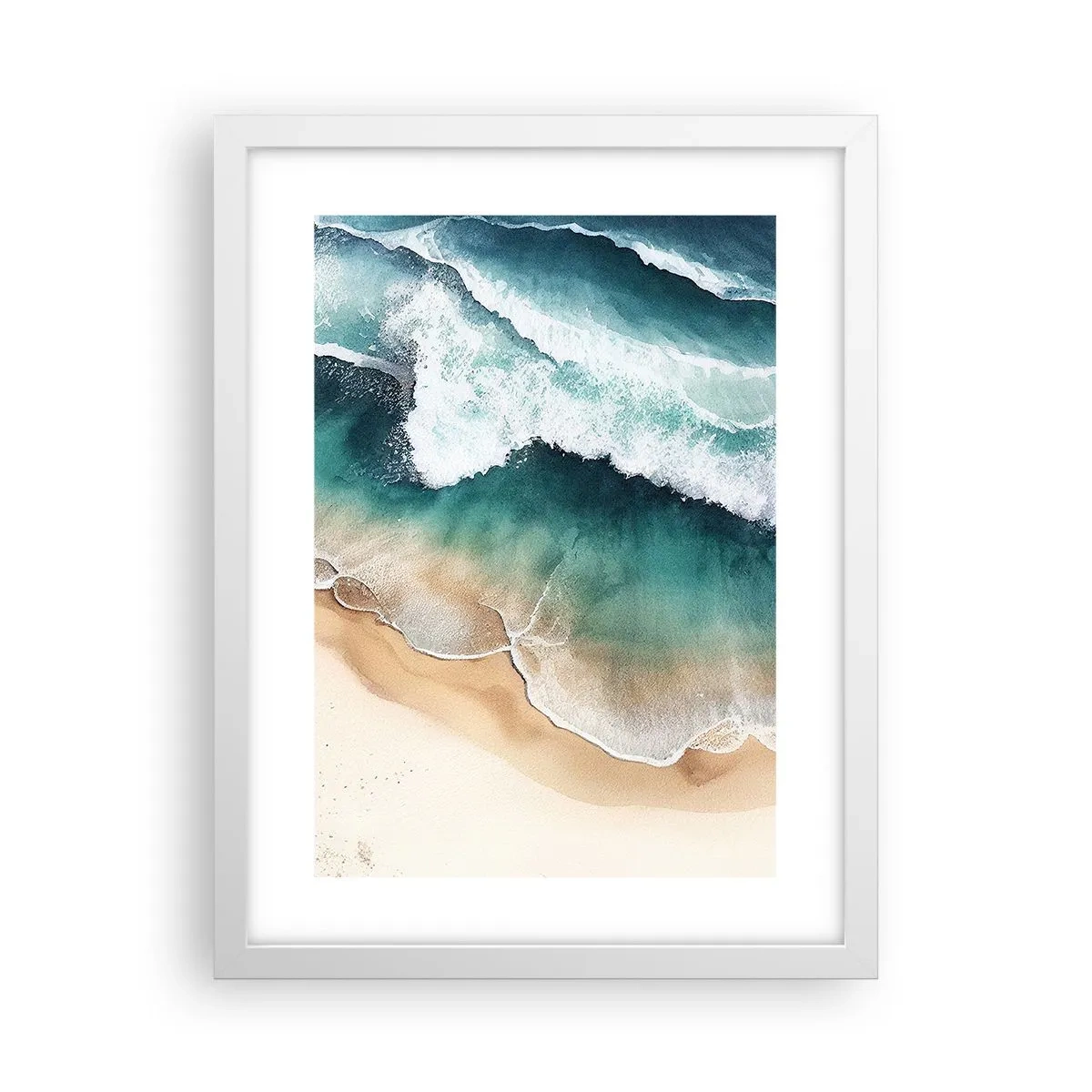 Plakát v bílém rámu - Odvěké setkání - 30x40 cm