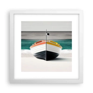 Plakát v bílém rámu - Na správném místě - 30x30 cm