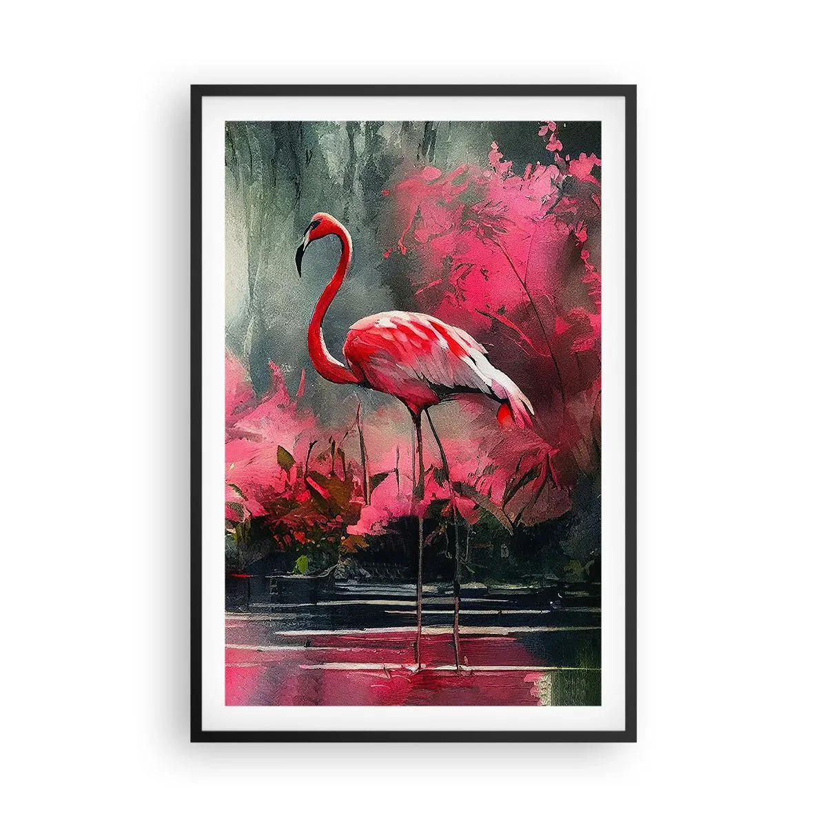 Plakát v černém rámu - Hodiny přírodního kouzla - 61x91 cm