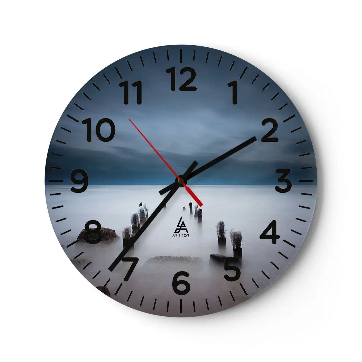 Nástěnné hodiny - Zamyšlené jezero - 40x40 cm