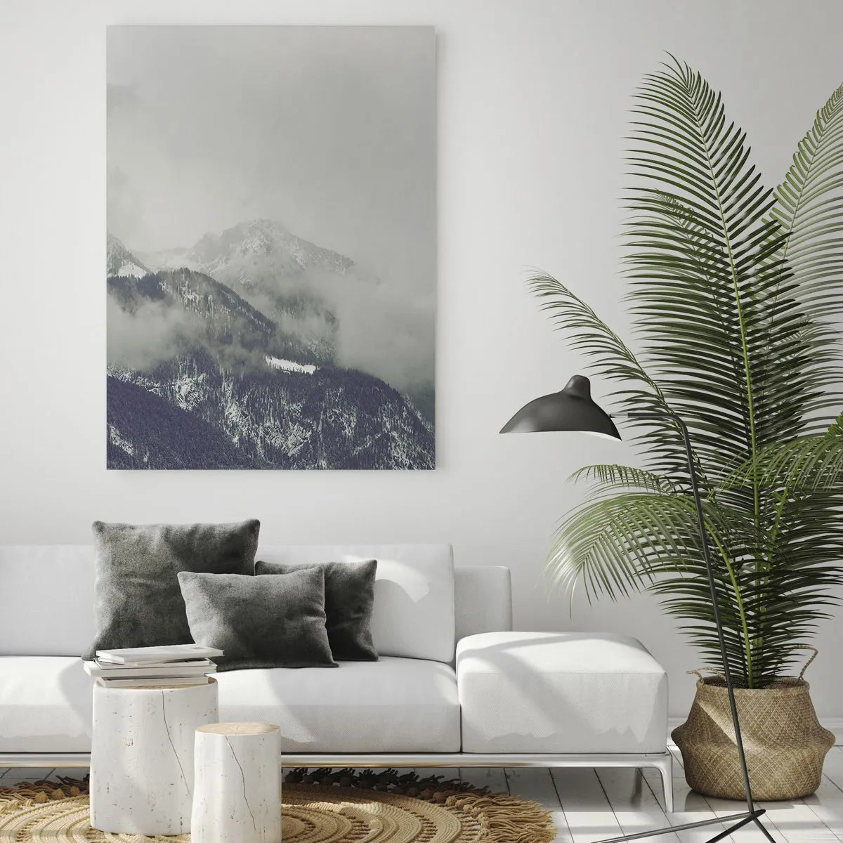 Obraz na skle - Mlžné údolí - 50x70 cm