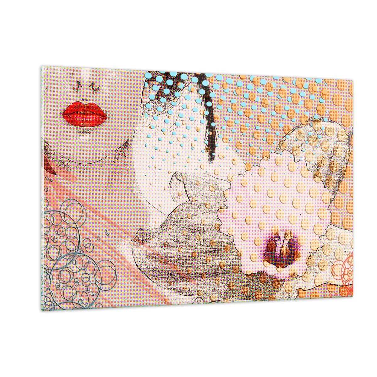 Obraz na skle - Komiksový heroin - 120x80 cm