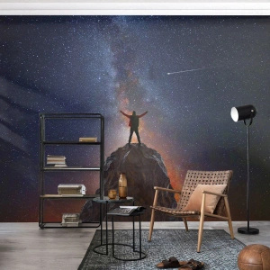 Fototapeta Premium Sand - Síla je se mnou! - Abstrakce, Kosmos, Muž - 100x70 cm