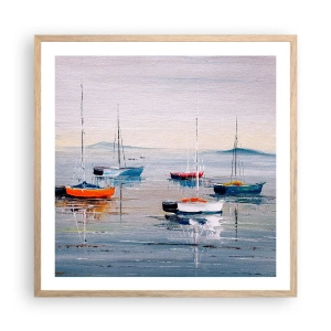 Plakát v rámu světlý dub - Zasloužený odpočinek - 60x60 cm