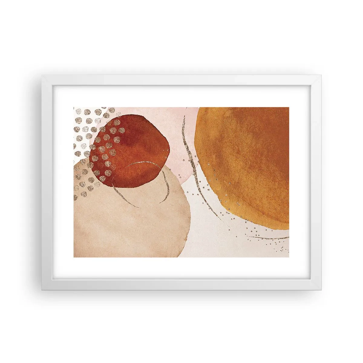 Plakát v bílém rámu - Zaoblení a pohyb - 40x30 cm